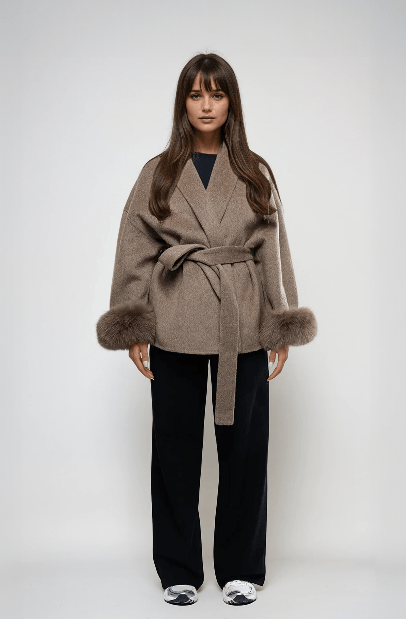 Luxeraum.de Braun - Kurz / S Damen Sweater kuschelig warm – eleganter Pullover für kalte Tage