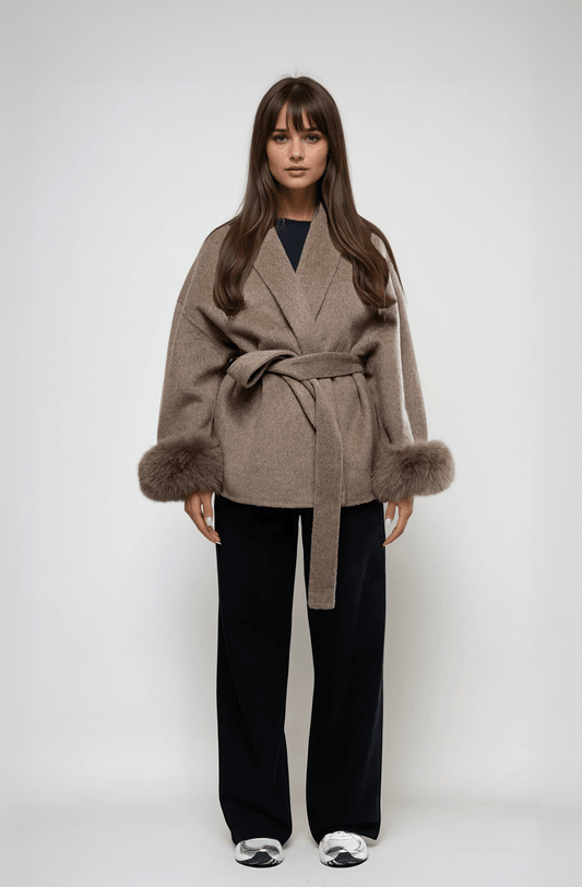 Luxeraum.de Braun - Kurz / S Damen Sweater kuschelig warm – eleganter Pullover für kalte Tage