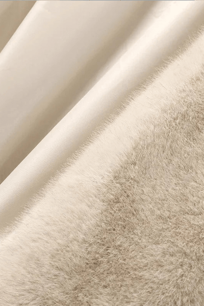 Luxeraum.de Damen Teddy Mantel mit Kapuze – warm & hochwertig