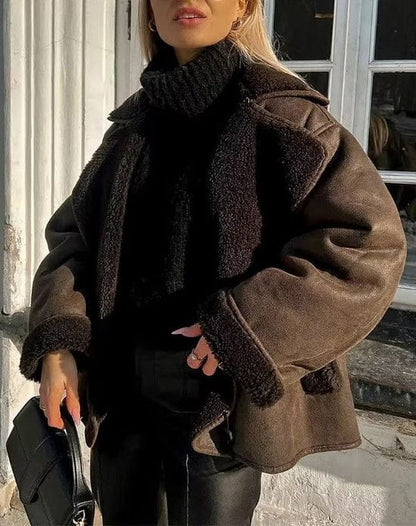 Luxeraum.de Cardigans Damen Teddyjacke warm und hochwertig