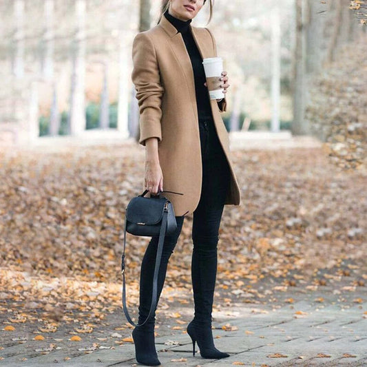 Luxeraum.de Khaki / S Damen Trenchcoat elegant – hochwertig & warm für kühle Tage