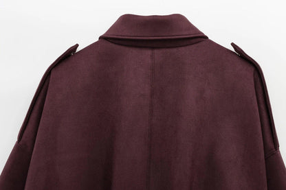 Luxeraum.de Damen Wildlederjacke Oversized – modern und hochwertig