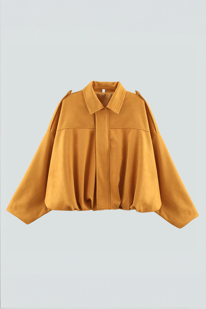 Luxeraum.de Turmeric / S Damen Wildlederjacke Oversized – modern und hochwertig