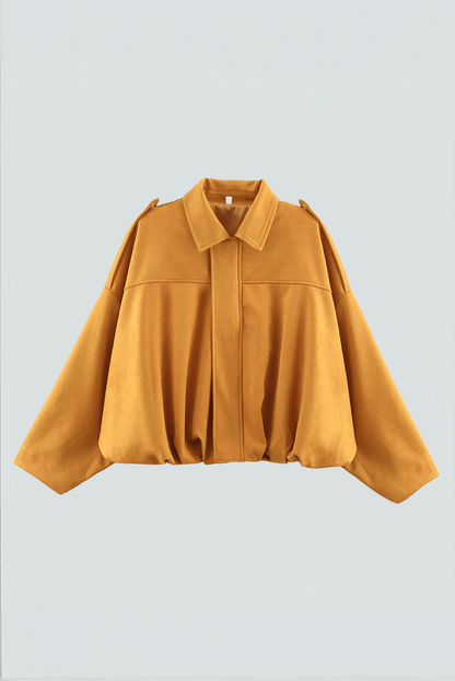 Luxeraum.de Turmeric / S Damen Wildlederjacke Oversized – modern und hochwertig