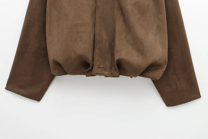 Luxeraum.de Damen Wildlederjacke Oversized – modern und hochwertig