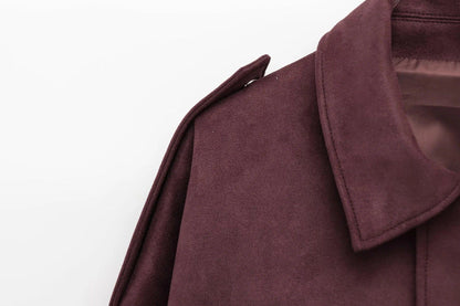 Luxeraum.de Damen Wildlederjacke Oversized – modern und hochwertig