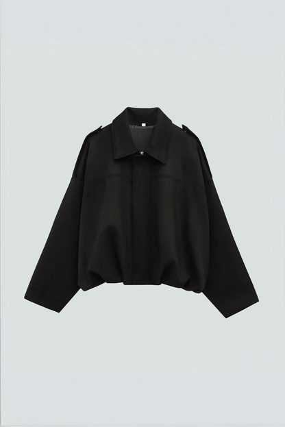 Luxeraum.de Schwarz / S Damen Wildlederjacke Oversized – modern und hochwertig