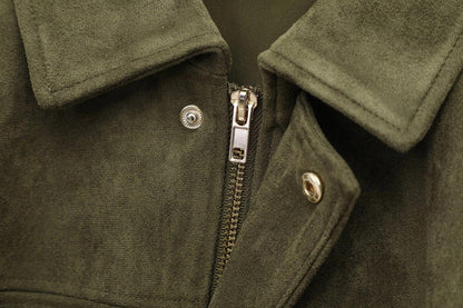 Luxeraum.de Damen Wildlederjacke Oversized – modern und hochwertig