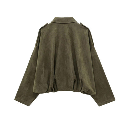 Luxeraum.de Damen Wildlederjacke Oversized – modern und hochwertig