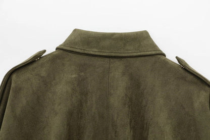 Luxeraum.de Damen Wildlederjacke Oversized – modern und hochwertig