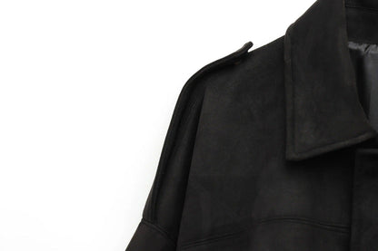 Luxeraum.de Damen Wildlederjacke Oversized – modern und hochwertig