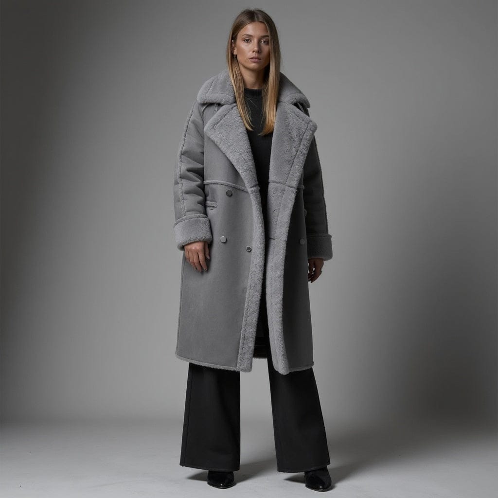 Luxeraum.de AW - Womens - Jackets & Coats Damen Wintermantel aus hochwertigem Wildleder – elegant und warm