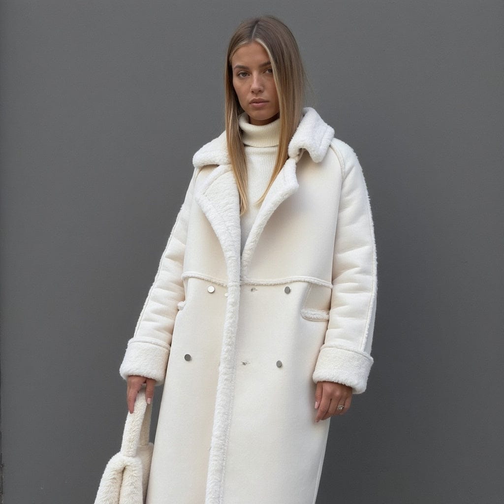 Luxeraum.de AW - Womens - Jackets & Coats Damen Wintermantel aus hochwertigem Wildleder – elegant und warm
