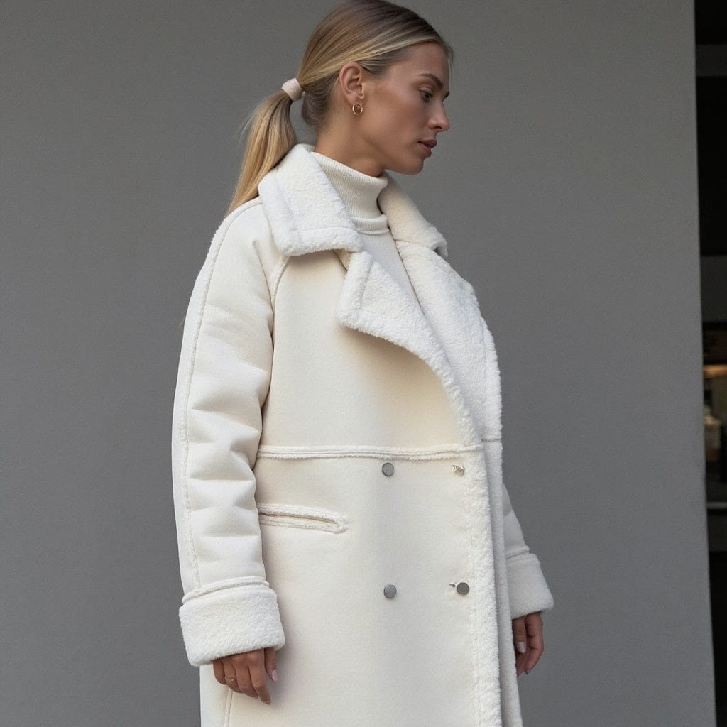 Luxeraum.de AW - Womens - Jackets & Coats Damen Wintermantel aus hochwertigem Wildleder – elegant und warm