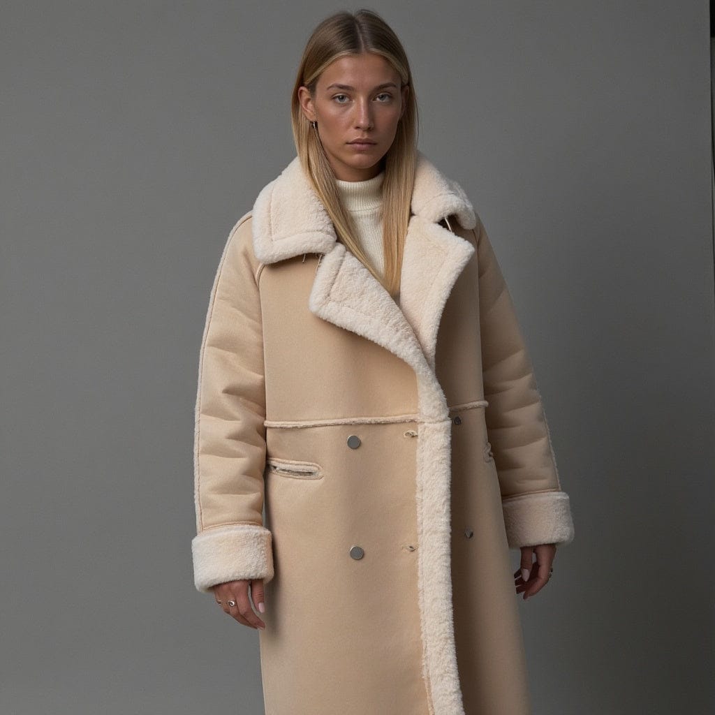 Luxeraum.de AW - Womens - Jackets & Coats Damen Wintermantel aus hochwertigem Wildleder – elegant und warm