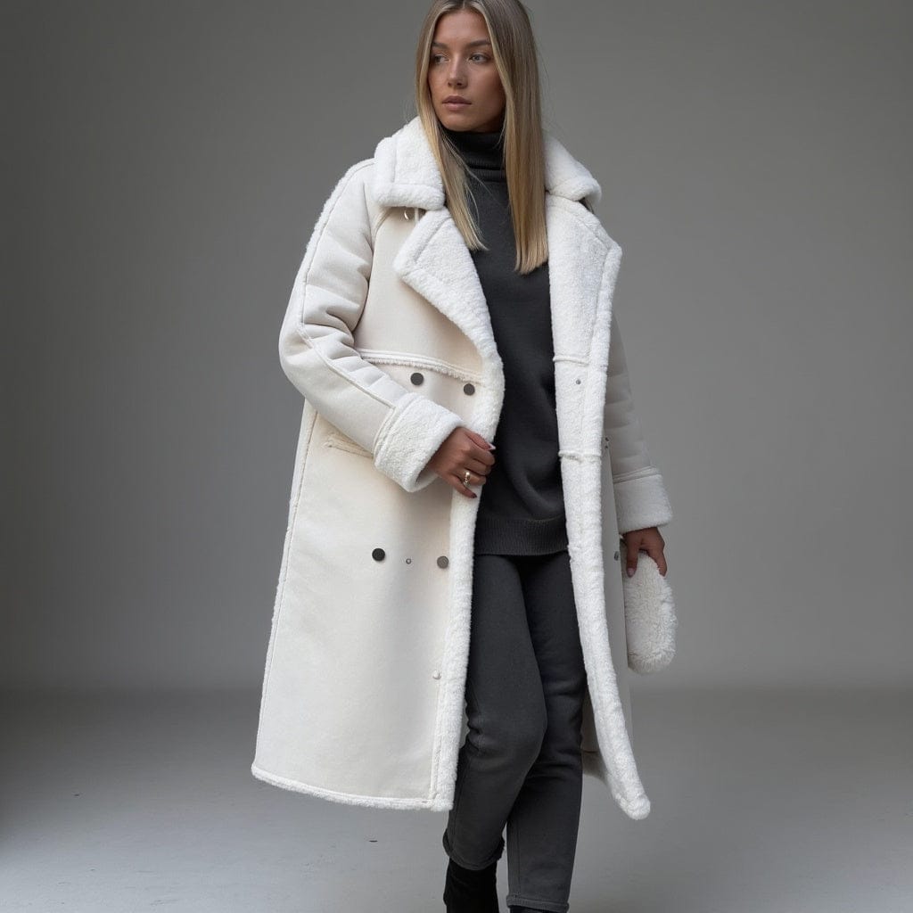 Luxeraum.de AW - Womens - Jackets & Coats Damen Wintermantel aus hochwertigem Wildleder – elegant und warm