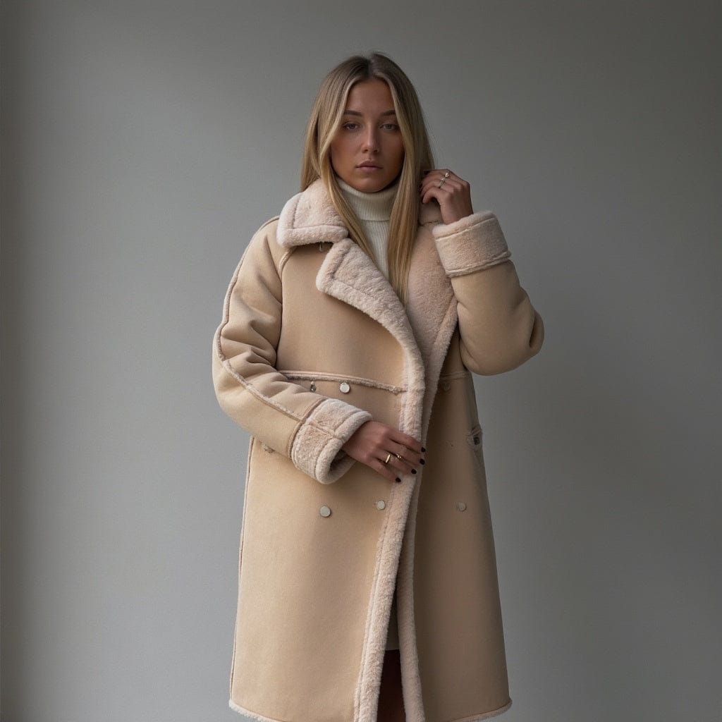 Luxeraum.de AW - Womens - Jackets & Coats Damen Wintermantel aus hochwertigem Wildleder – elegant und warm