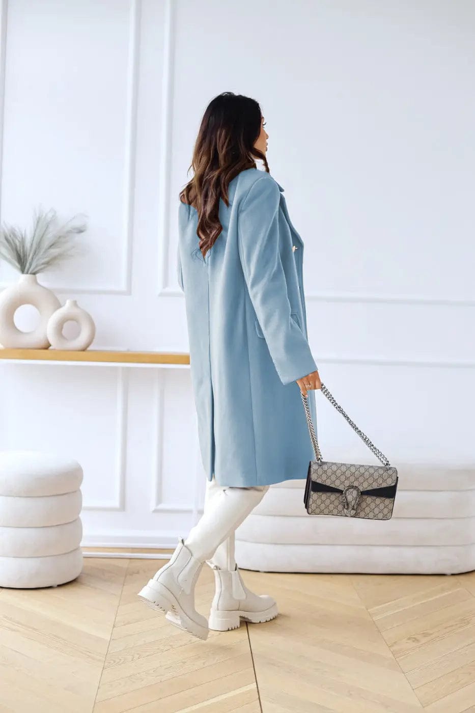 Luxeraum.de Trenchcoat Damen Wollmantel Doppelreihig – Elegant, Warm und Hochwertig