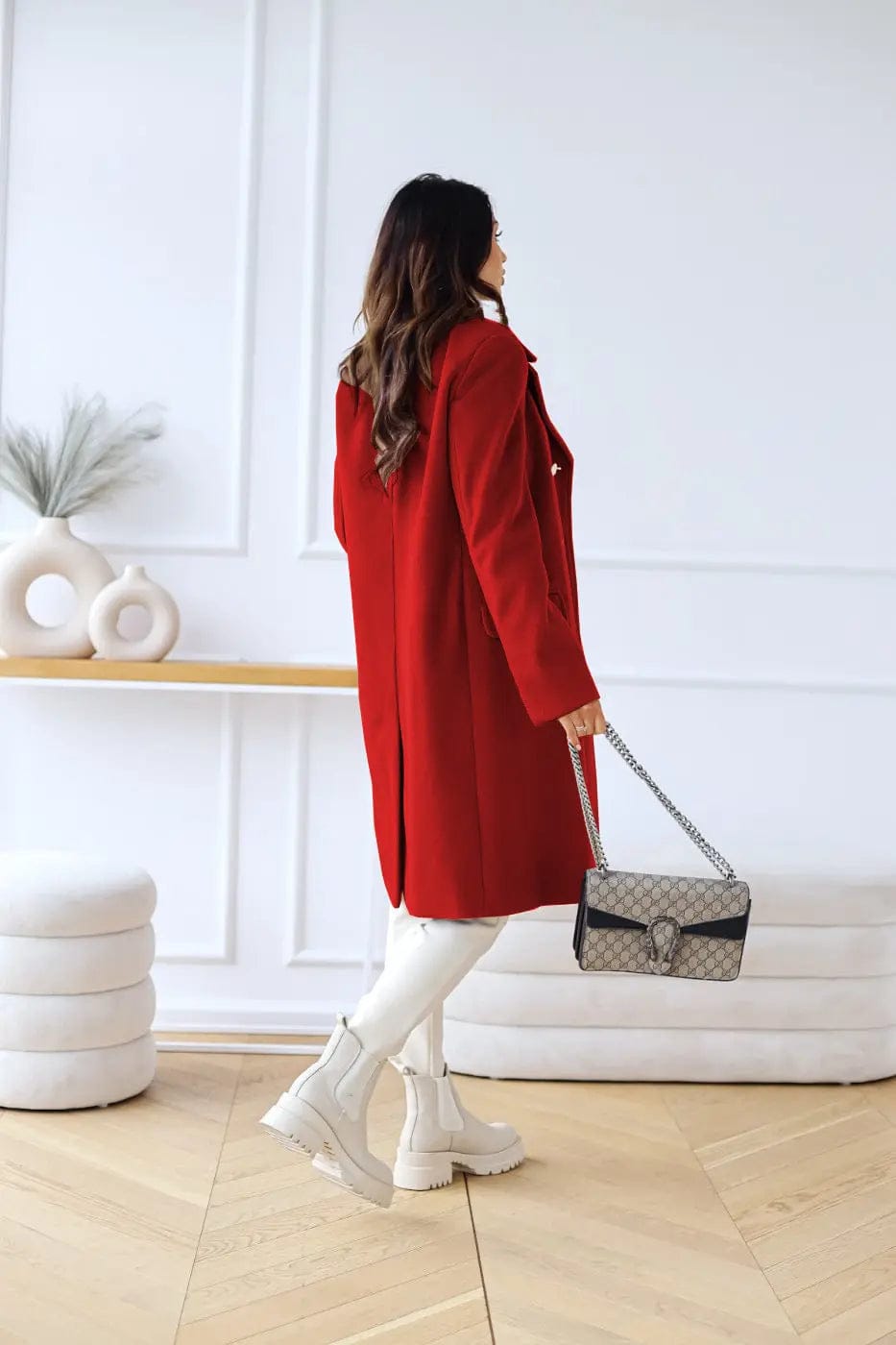 Luxeraum.de Trenchcoat Damen Wollmantel Doppelreihig – Elegant, Warm und Hochwertig