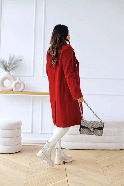 Luxeraum.de Trenchcoat Damen Wollmantel Doppelreihig – Elegant, Warm und Hochwertig