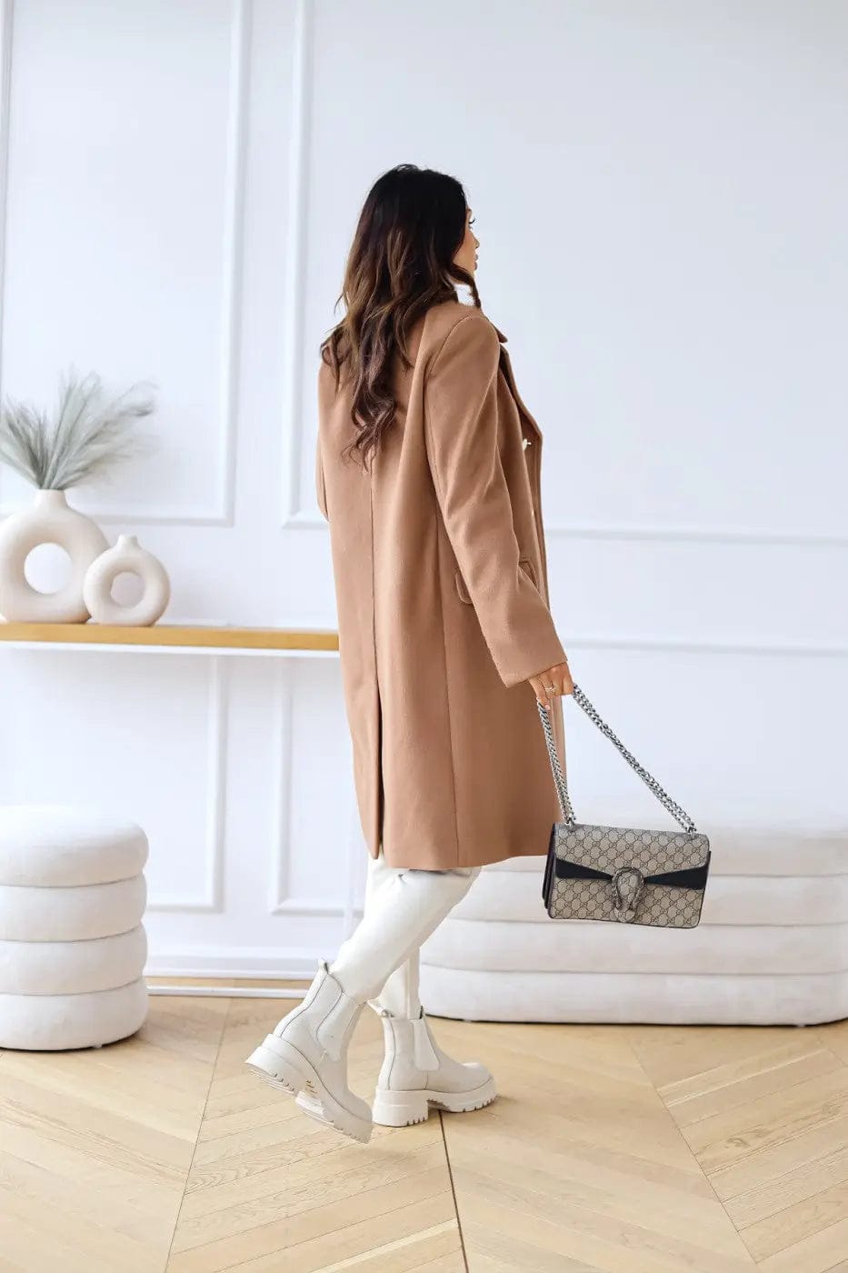 Luxeraum.de Trenchcoat Damen Wollmantel Doppelreihig – Elegant, Warm und Hochwertig