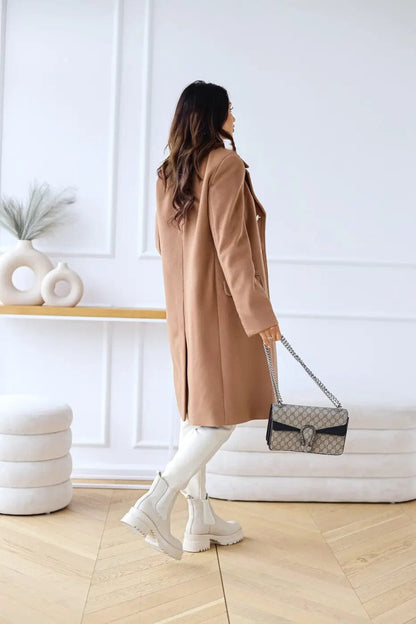 Luxeraum.de Trenchcoat Damen Wollmantel Doppelreihig – Elegant, Warm und Hochwertig