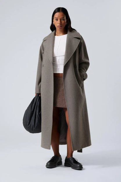 Luxeraum.de Trenchcoat Damen Wollmantel lang Oversize – hochwertig und elegant