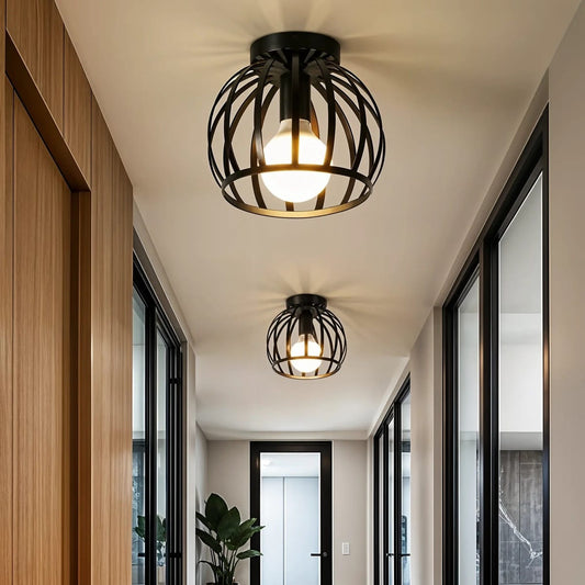 Luxeraum.de Ceiling Light Fixtures Default Deckenleuchte Schwarz – Industrie Design – Ø30 cm – Metall
