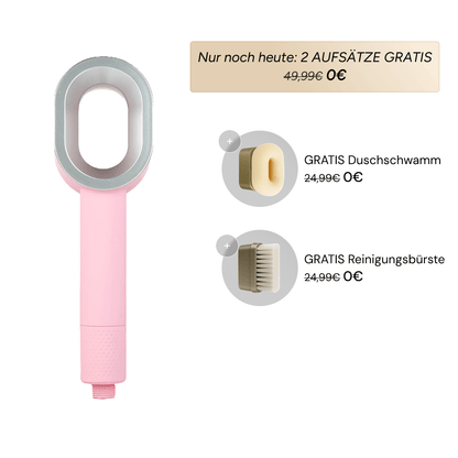 Luxeraum.de Handheld Shower Heads Pink Doyoo Pure 3in1 Premium Filterduschkopf