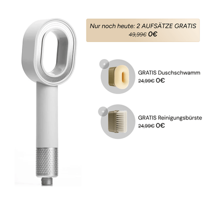 Luxeraum.de Handheld Shower Heads Pearl-Weiß Doyoo Pure 3in1 Premium Filterduschkopf