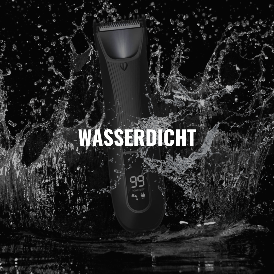 Luxeraum.de Trimmers Elektrischer Intimrasierer Herren – Wasserdichter Körperrasierer mit Hautschutz, LED-Licht