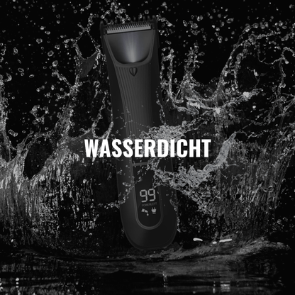 Luxeraum.de Trimmers Elektrischer Intimrasierer Herren – Wasserdichter Körperrasierer mit Hautschutz, LED-Licht