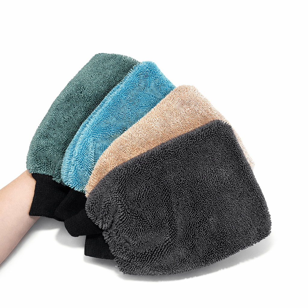 Luxeraum.de Shop Towels & General-Purpose Cleaning Cloths Gemischt (4 Stück) Mikrofaser Trocknungshandschuh FASTDRY 4er Set – streifenfreies Reinigungstuch für Bad, Fenster & Küche