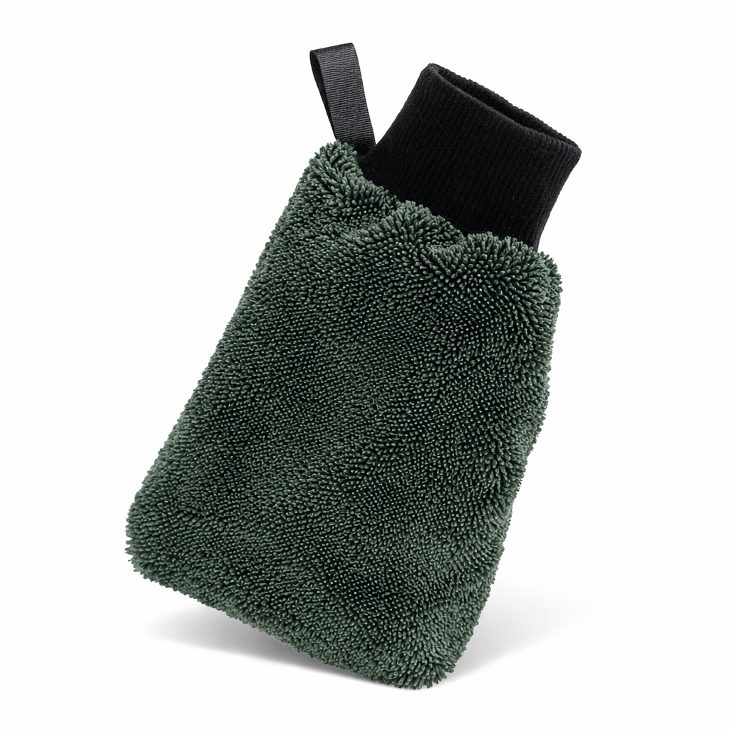 Luxeraum.de Shop Towels & General-Purpose Cleaning Cloths Dunkelgrün (4 Stück) Mikrofaser Trocknungshandschuh FASTDRY 4er Set – streifenfreies Reinigungstuch für Bad, Fenster & Küche