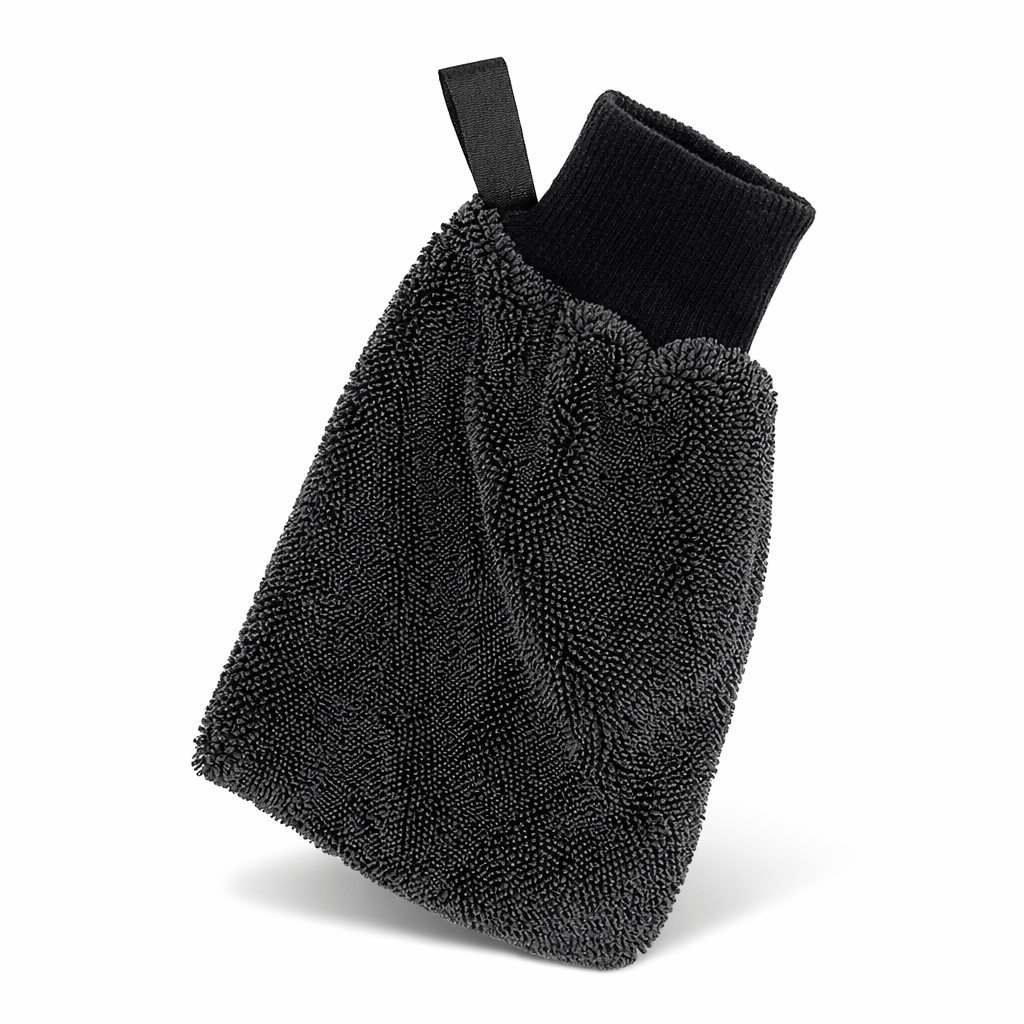Luxeraum.de Shop Towels & General-Purpose Cleaning Cloths Anthrazit (4 Stück) Mikrofaser Trocknungshandschuh FASTDRY 4er Set – streifenfreies Reinigungstuch für Bad, Fenster & Küche