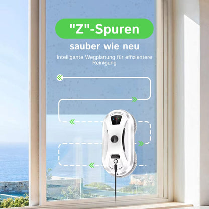 Luxeraum.de Glass Cleaners Fensterputzroboter mit 2800Pa Saugkraft – Automatischer Glasreiniger mit Sicherheitsseil & Fernbedienung