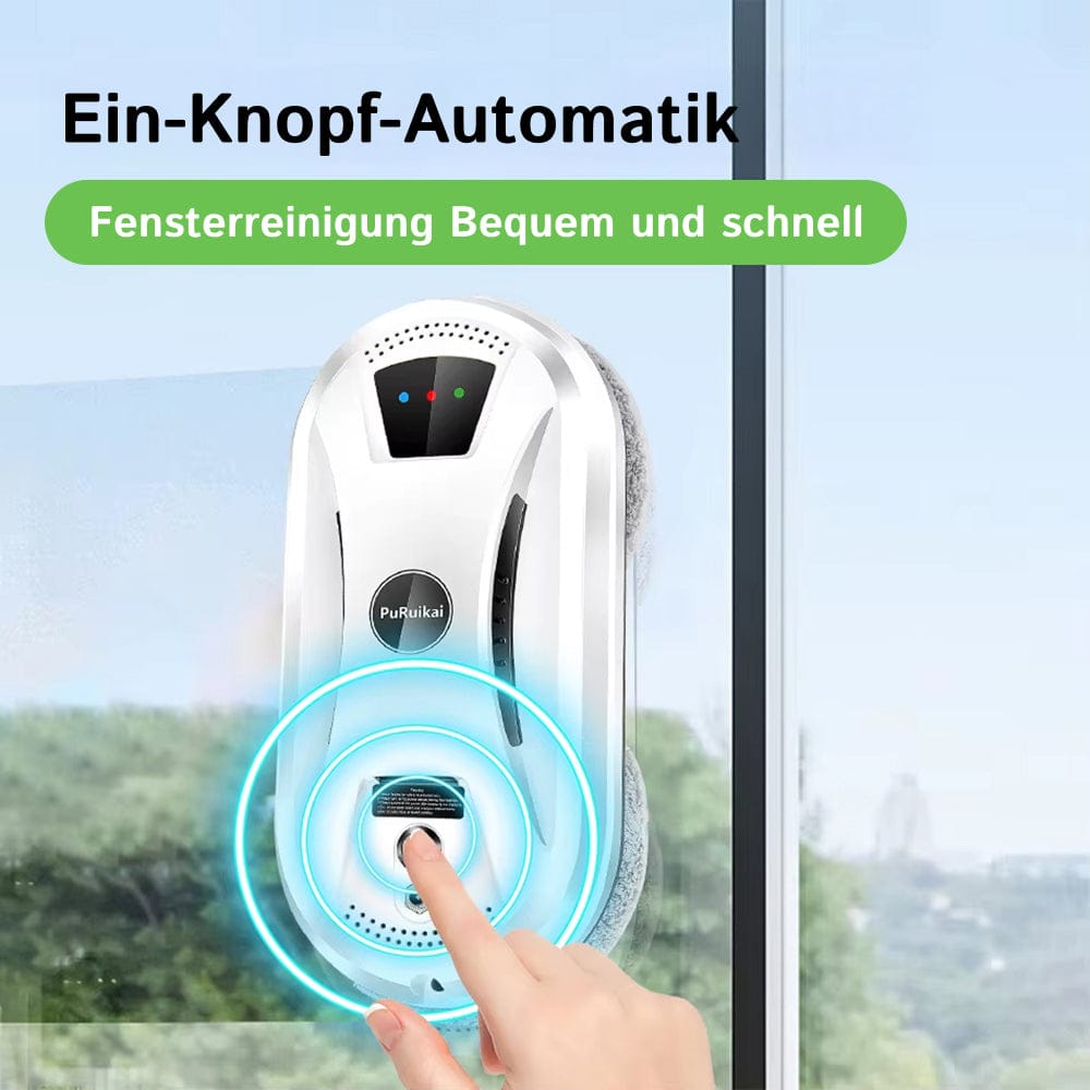 Luxeraum.de Glass Cleaners Fensterputzroboter mit 2800Pa Saugkraft – Automatischer Glasreiniger mit Sicherheitsseil & Fernbedienung