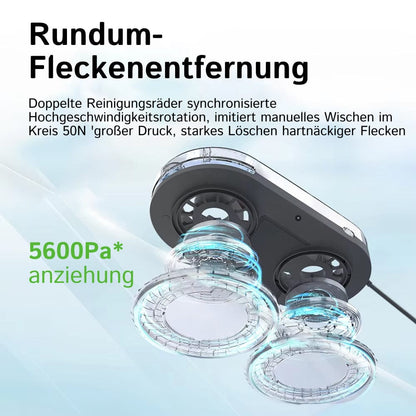 Luxeraum.de Glass Cleaners Fensterputzroboter mit 2800Pa Saugkraft – Automatischer Glasreiniger mit Sicherheitsseil & Fernbedienung