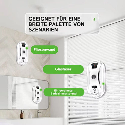 Luxeraum.de Glass Cleaners Fensterputzroboter mit 2800Pa Saugkraft – Automatischer Glasreiniger mit Sicherheitsseil & Fernbedienung