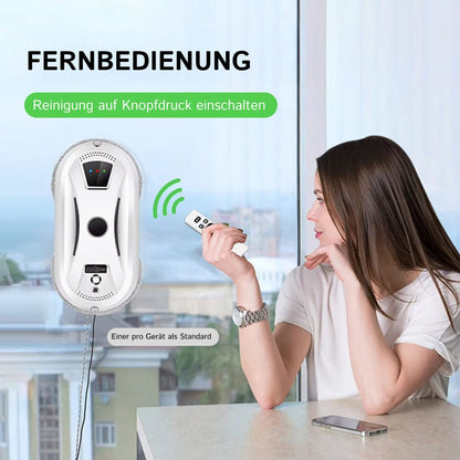 Luxeraum.de Glass Cleaners Fensterputzroboter mit 2800Pa Saugkraft – Automatischer Glasreiniger mit Sicherheitsseil & Fernbedienung