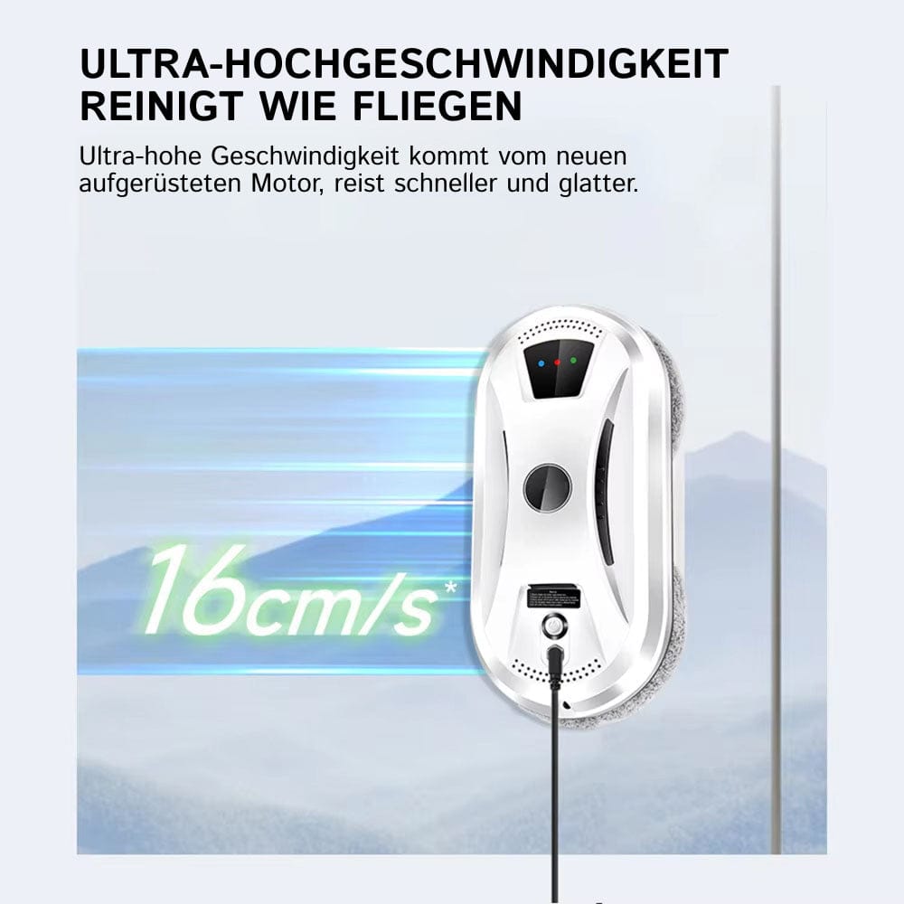 Luxeraum.de Glass Cleaners Fensterputzroboter mit 2800Pa Saugkraft – Automatischer Glasreiniger mit Sicherheitsseil & Fernbedienung