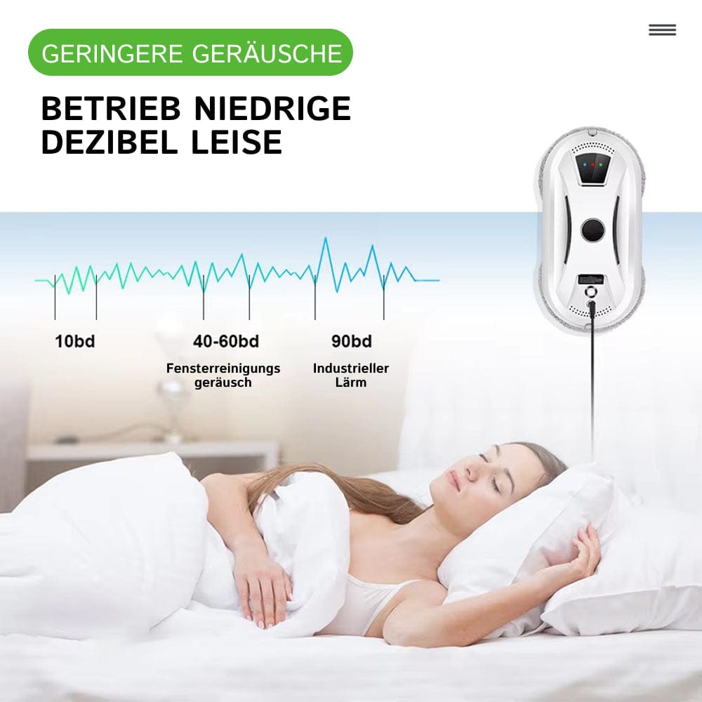 Luxeraum.de Glass Cleaners Fensterputzroboter mit 2800Pa Saugkraft – Automatischer Glasreiniger mit Sicherheitsseil & Fernbedienung