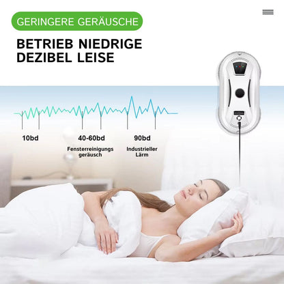 Luxeraum.de Glass Cleaners Fensterputzroboter mit 2800Pa Saugkraft – Automatischer Glasreiniger mit Sicherheitsseil & Fernbedienung