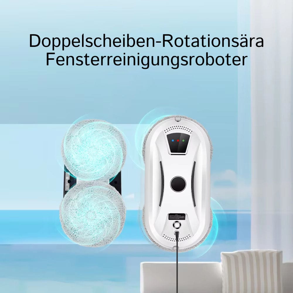 Luxeraum.de Glass Cleaners Fensterputzroboter mit 2800Pa Saugkraft – Automatischer Glasreiniger mit Sicherheitsseil & Fernbedienung