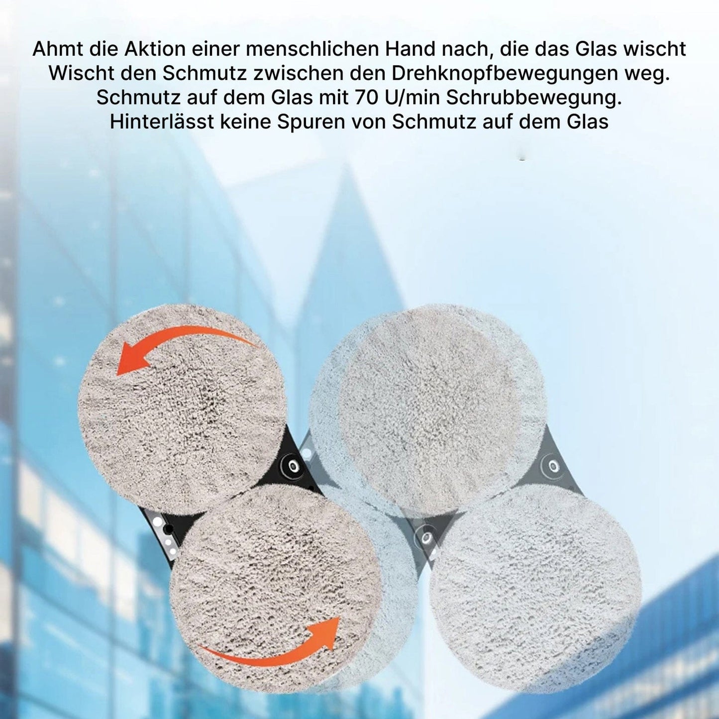 Luxeraum.de Glass Cleaners Fensterputzroboter mit Sprühfunktion & 2800Pa Saugkraft – Automatischer Glasreiniger mit Fernbedienung