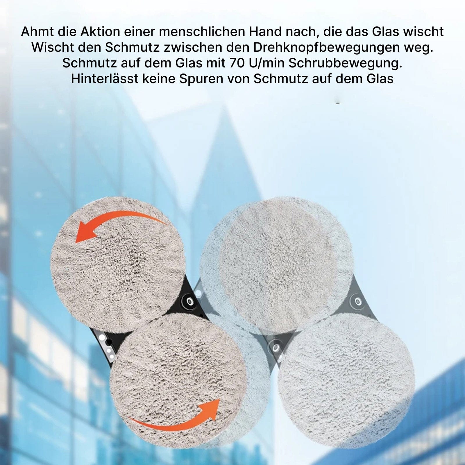 Luxeraum.de Glass Cleaners Fensterputzroboter mit Sprühfunktion & 2800Pa Saugkraft – Automatischer Glasreiniger mit Fernbedienung
