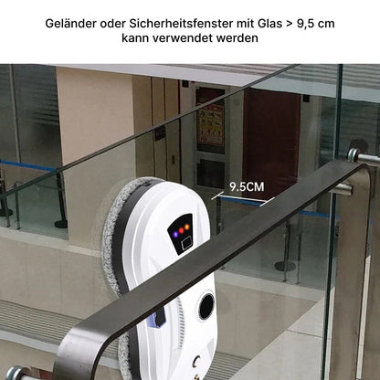 Luxeraum.de Glass Cleaners Fensterputzroboter mit Sprühfunktion & 2800Pa Saugkraft – Automatischer Glasreiniger mit Fernbedienung