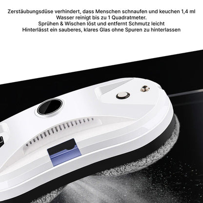 Luxeraum.de Glass Cleaners Fensterputzroboter mit Sprühfunktion & 2800Pa Saugkraft – Automatischer Glasreiniger mit Fernbedienung