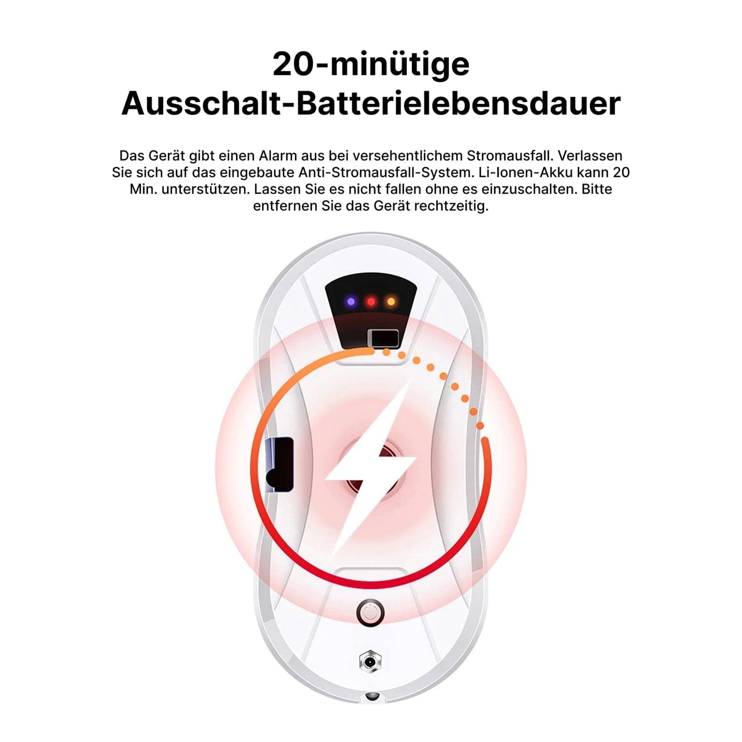 Luxeraum.de Glass Cleaners Fensterputzroboter mit Sprühfunktion & 2800Pa Saugkraft – Automatischer Glasreiniger mit Fernbedienung