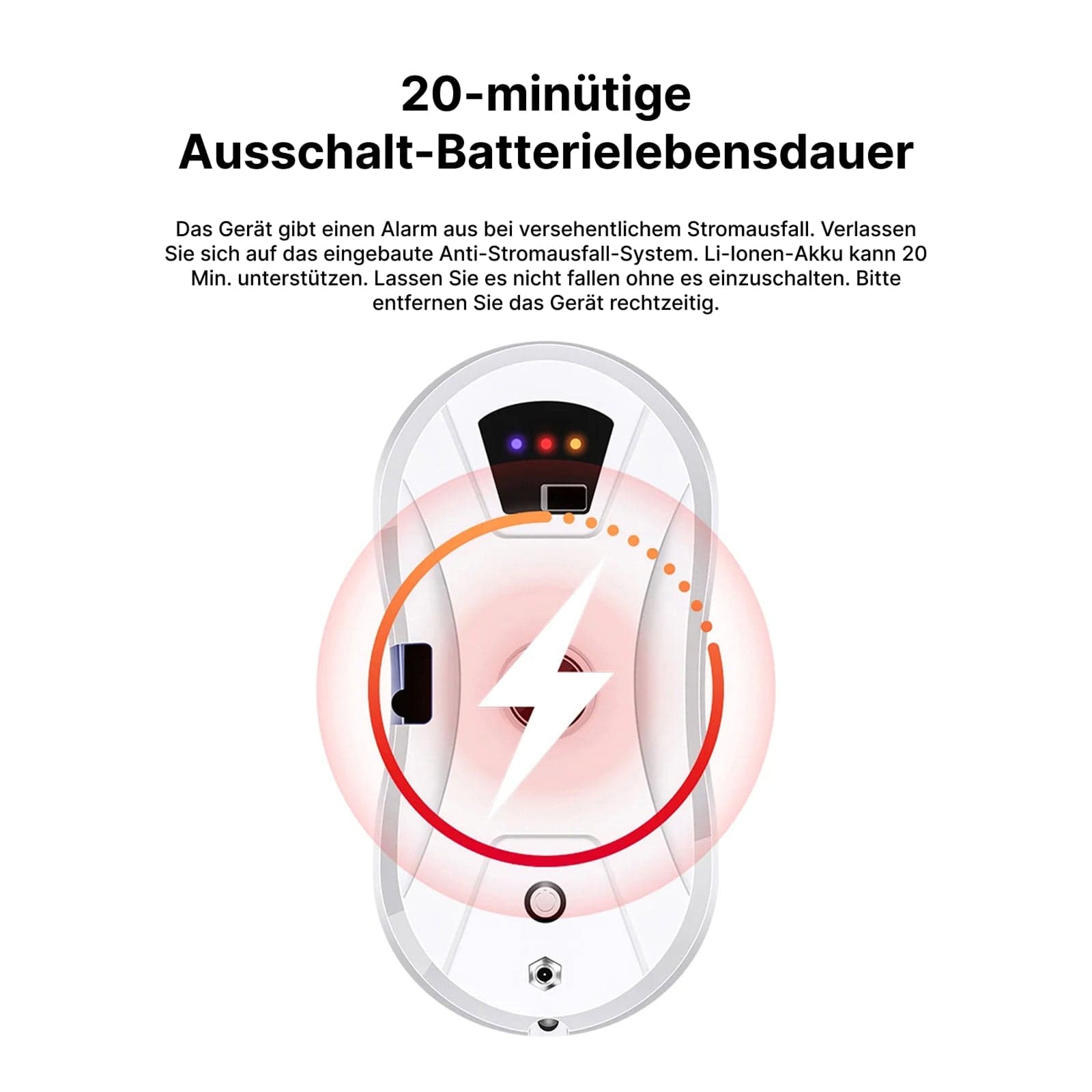 Luxeraum.de Glass Cleaners Fensterputzroboter mit Sprühfunktion & 2800Pa Saugkraft – Automatischer Glasreiniger mit Fernbedienung
